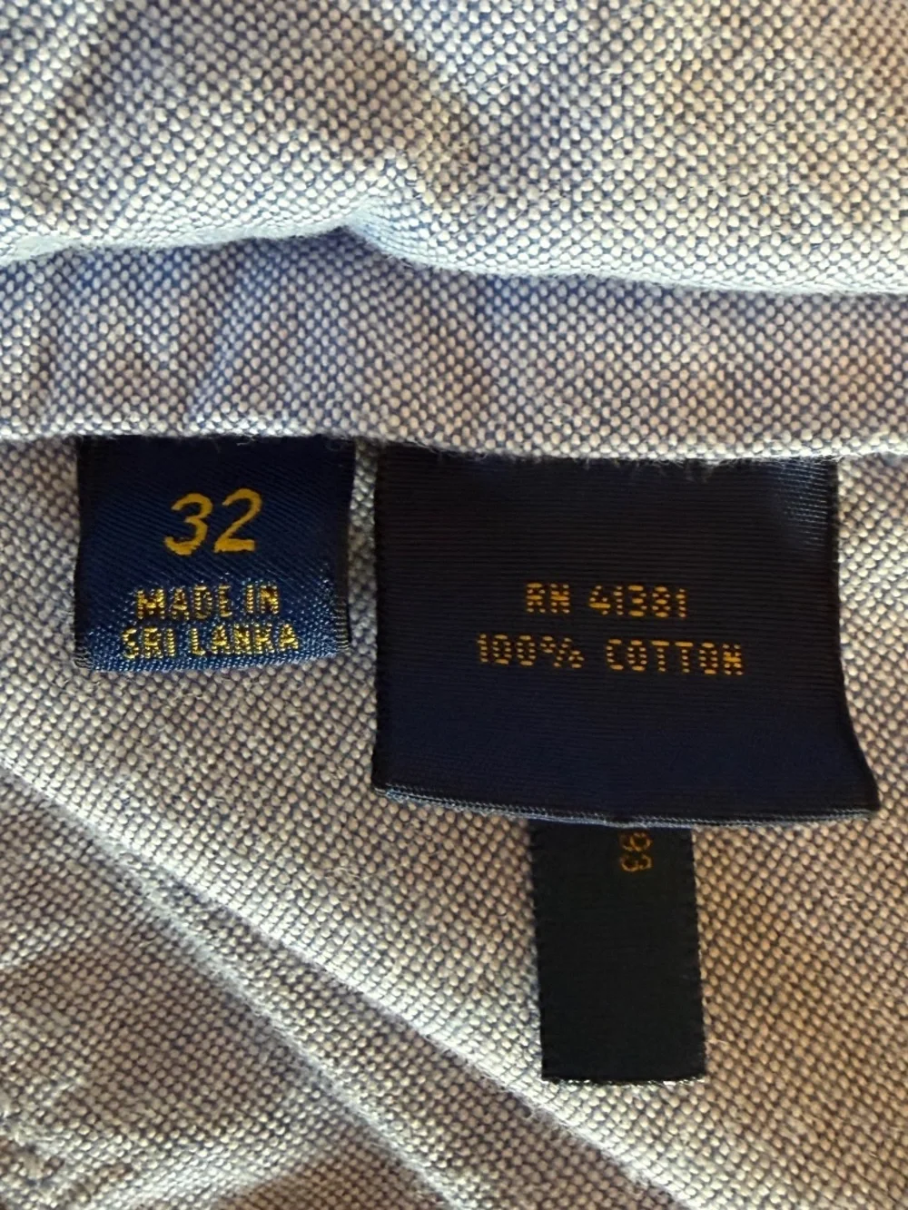 Polo Ralph Lauren Men's Casual Light Blue Cotton Shorts, Mid-Rise Size 32